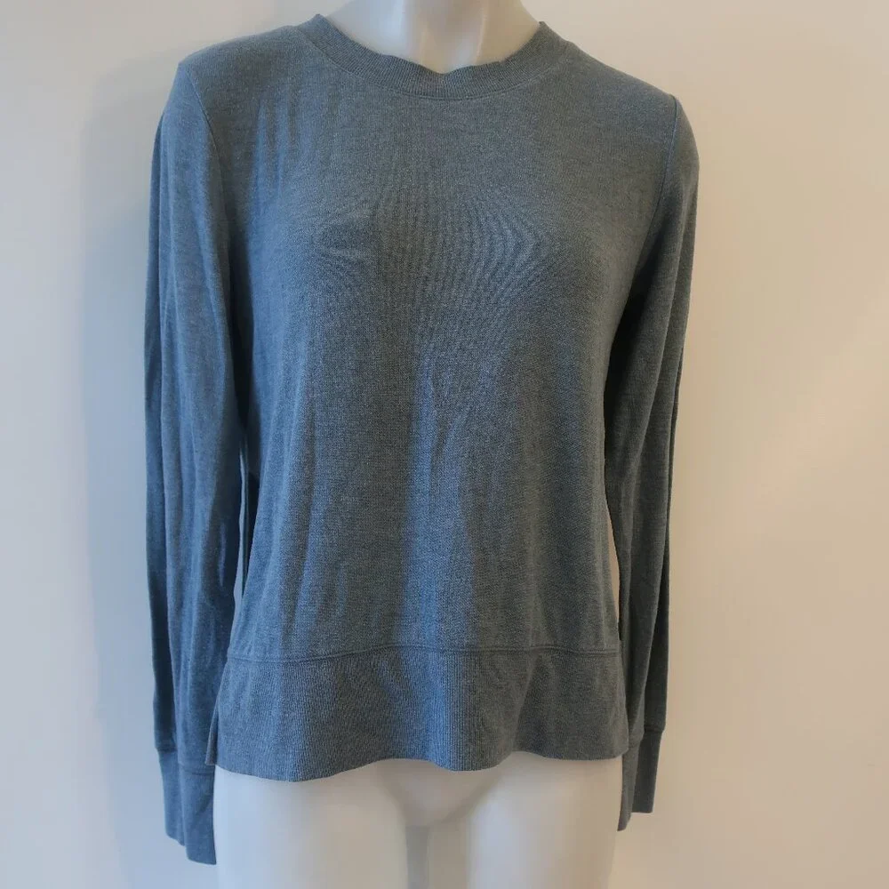 Womens Alo Yoga Blue High Low Pullover Sweatshirt Top S - Picture 1 of 13